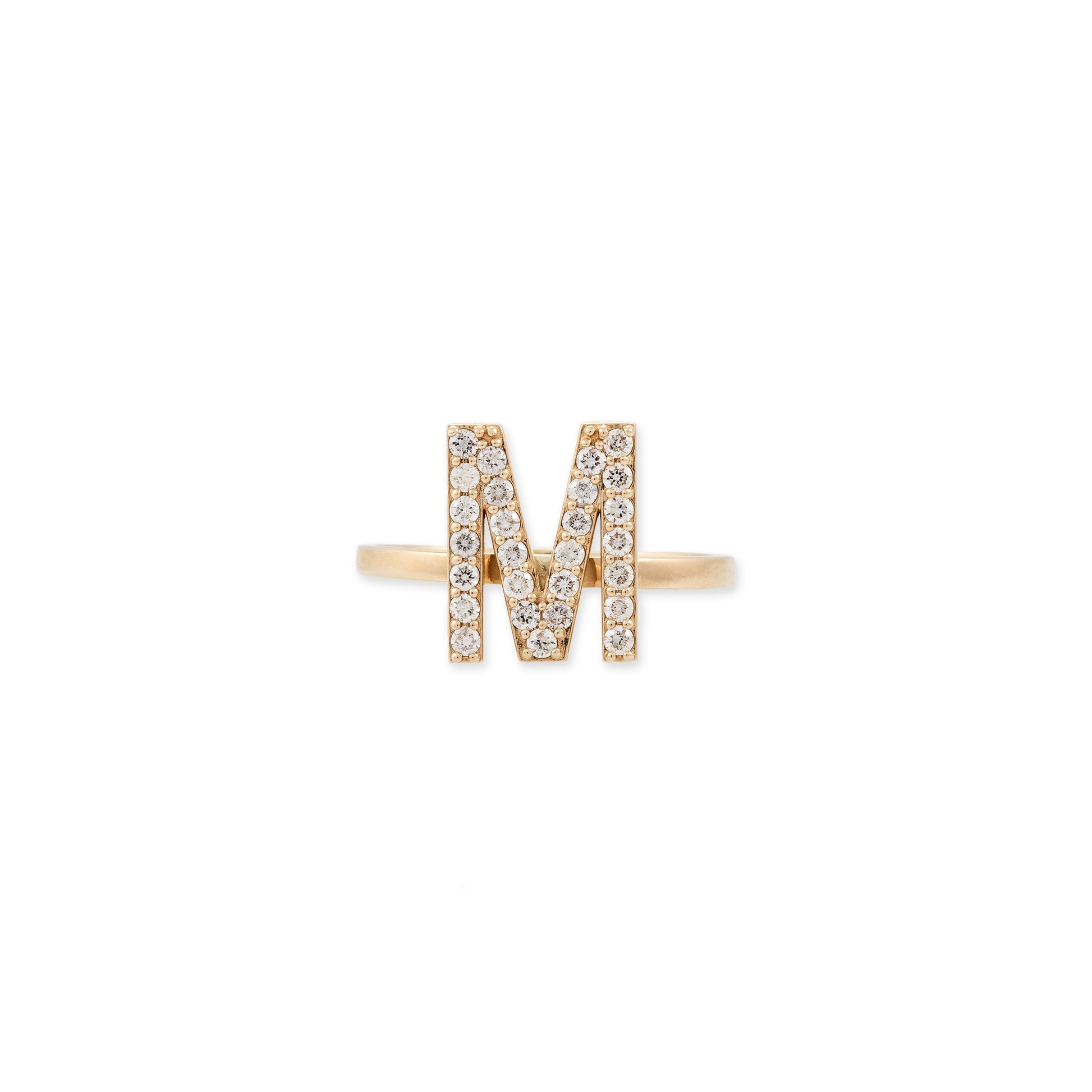 PAVE DIAMOND INITIAL RING