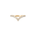 Large Diamond V Ring