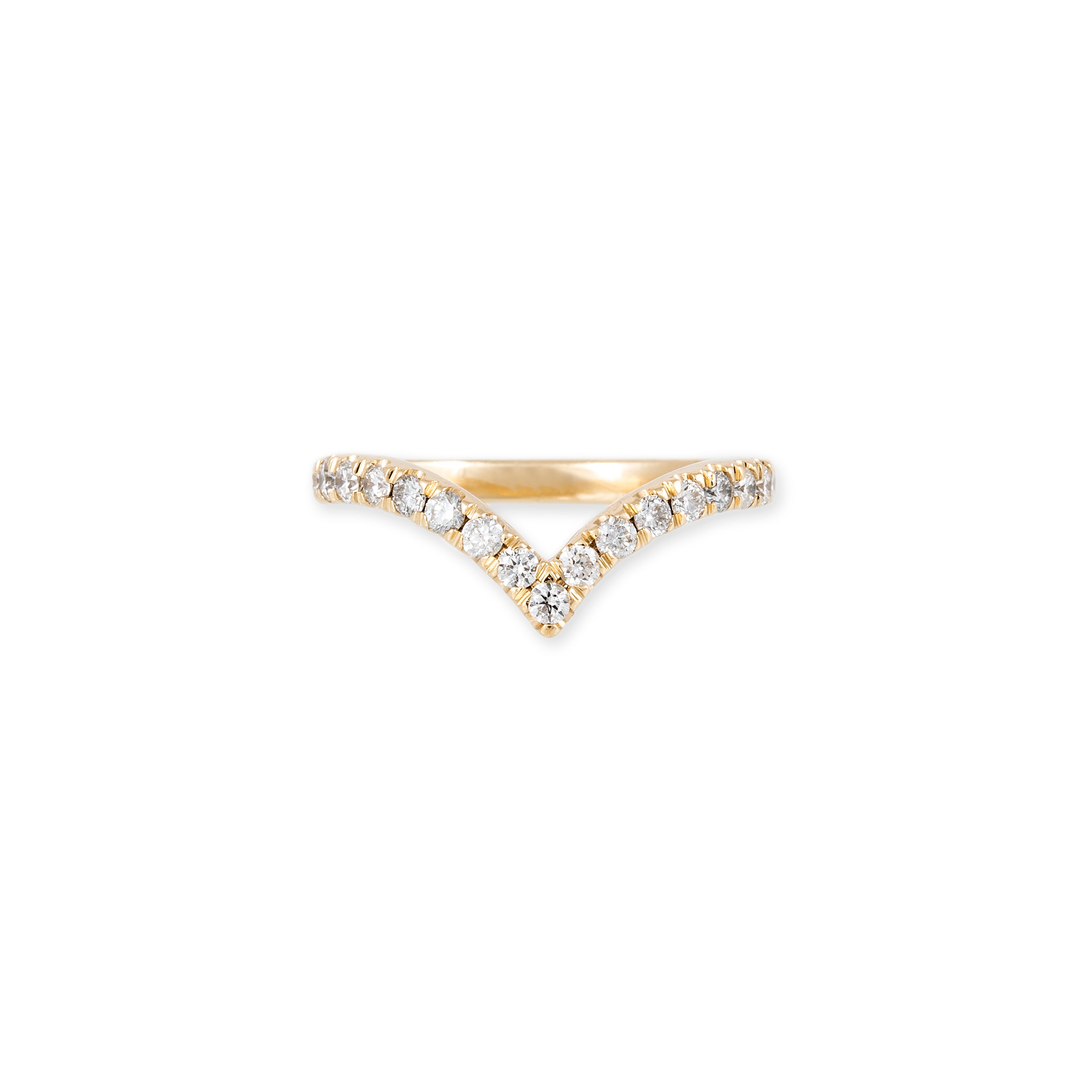 Large Diamond V Ring