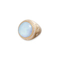 Pave Round Opal Starburst Ring