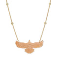 Large Conch Shell Thunderbird 4 Diamond Necklace