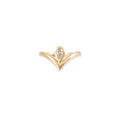 Large Teardrop Diamond V Ring