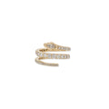 Marquise Diamond Head Graduated Pave Coil Snake Ring
