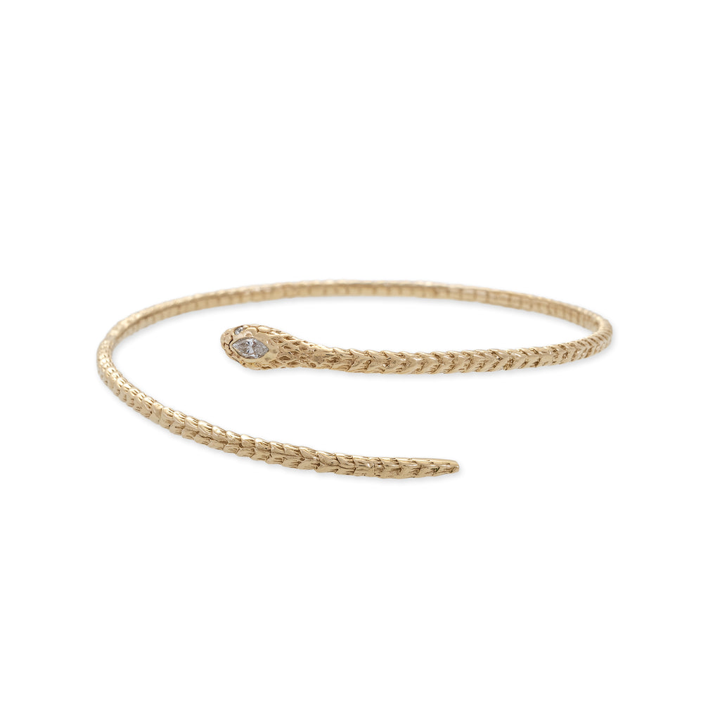 Marquise Diamond Head Snake Wrap Arm Band