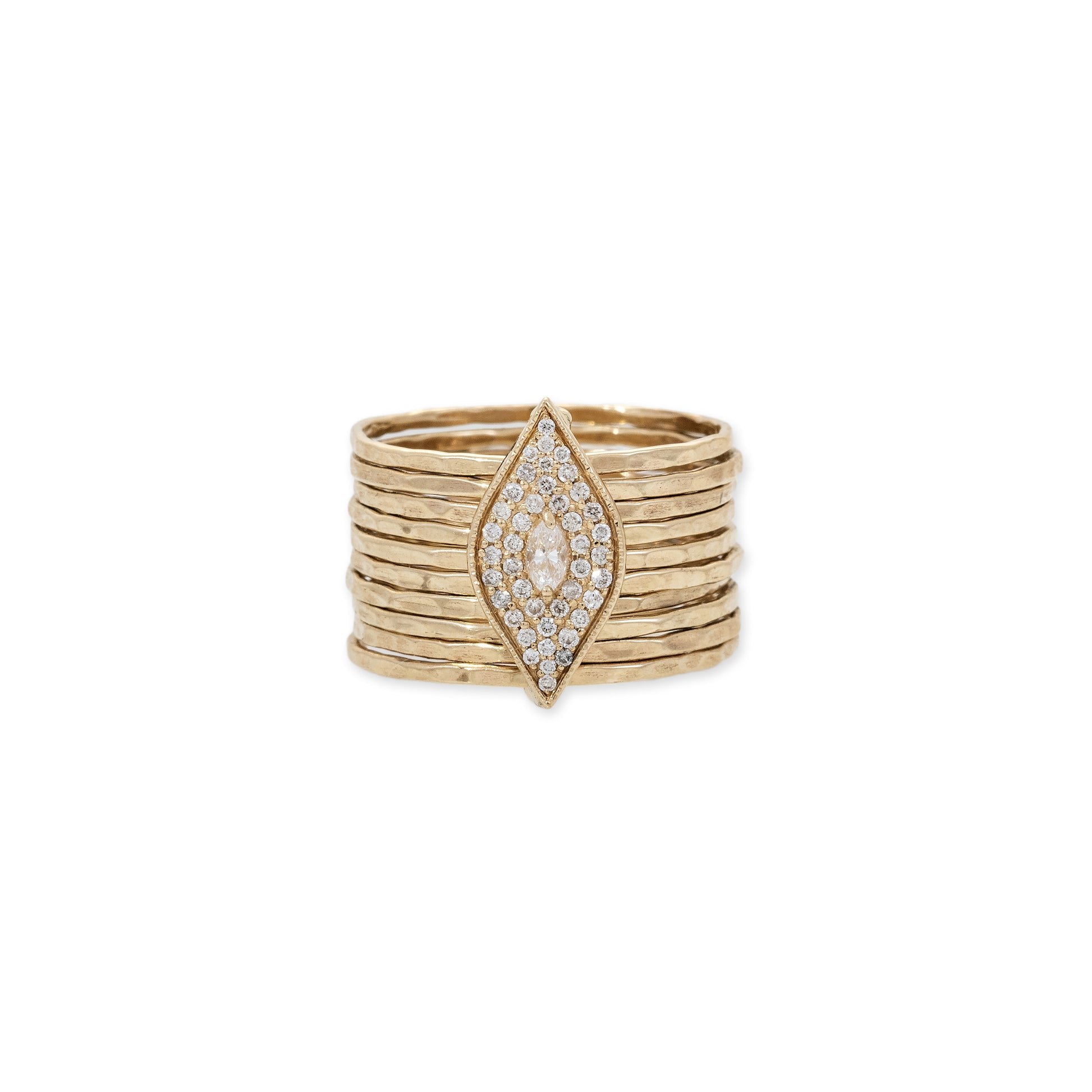 Pave + Marquise Diamond Multi Waif Ring