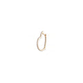 Medium Inside Out Pave Diamond Heart Shape Mini Hoop