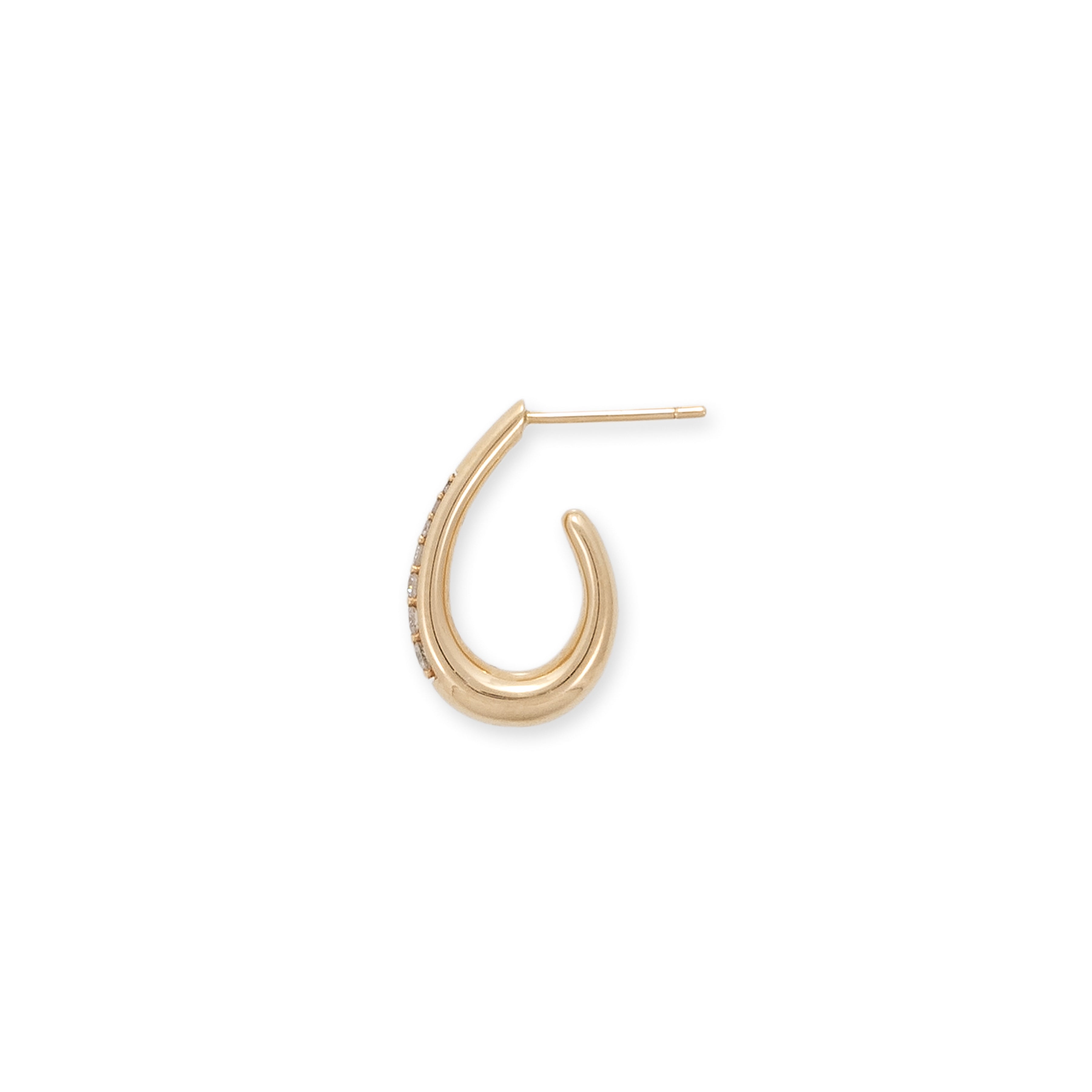Medium Pave Graduated Oval Open Hoop