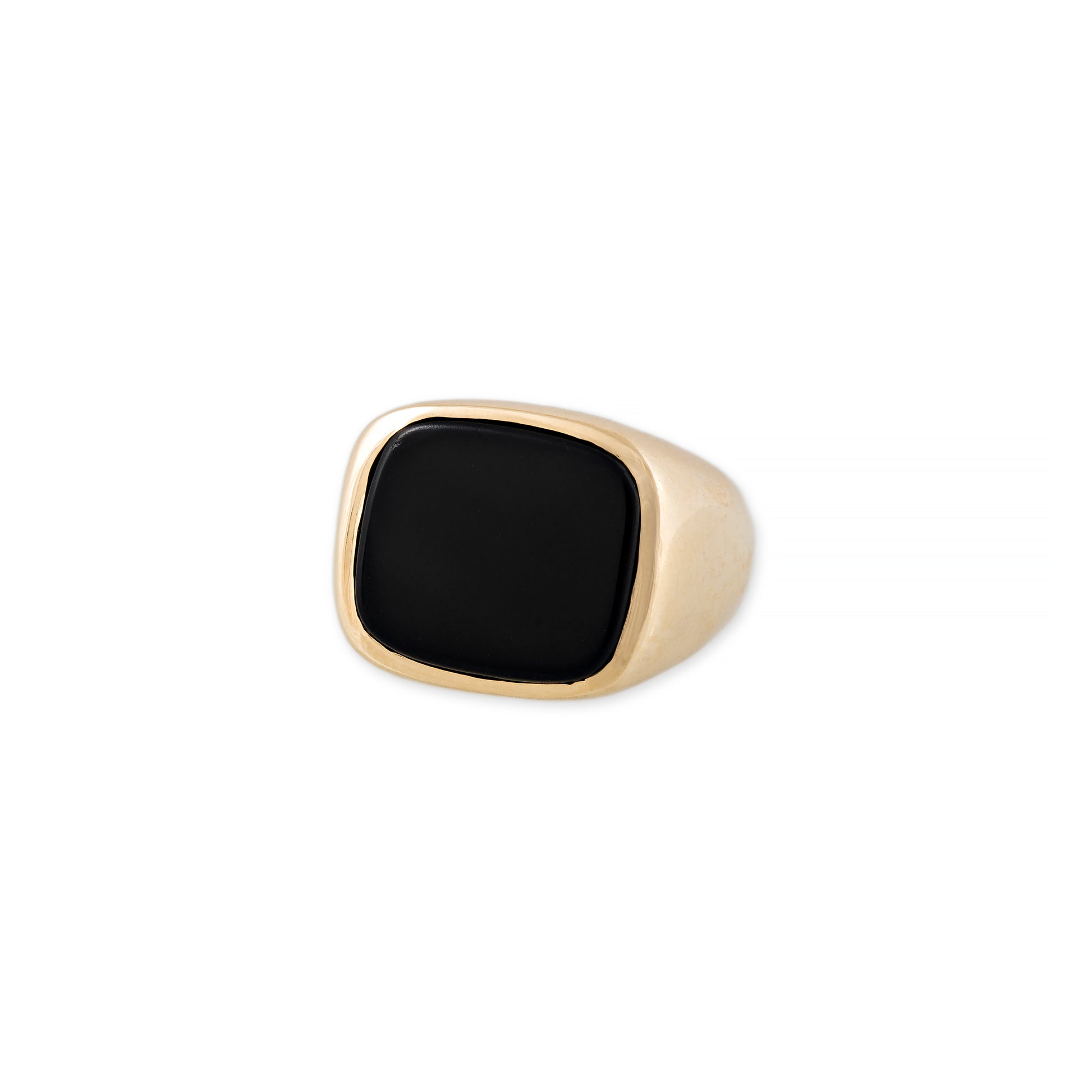 Large Rectangle Onyx Signet Ring