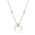 Mini Bone Double Horn Necklace