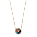 Mini Pave Diamond Tropical Scenic Inlay Necklace