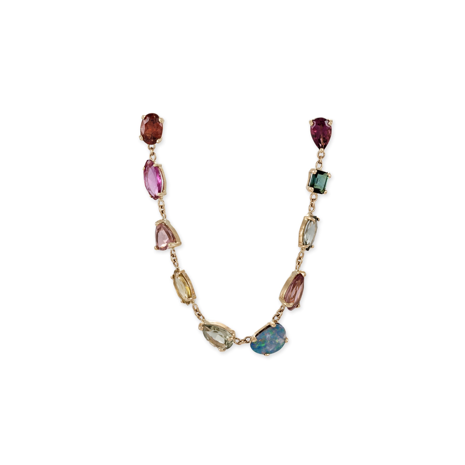 Multi Gemstone Double Stud