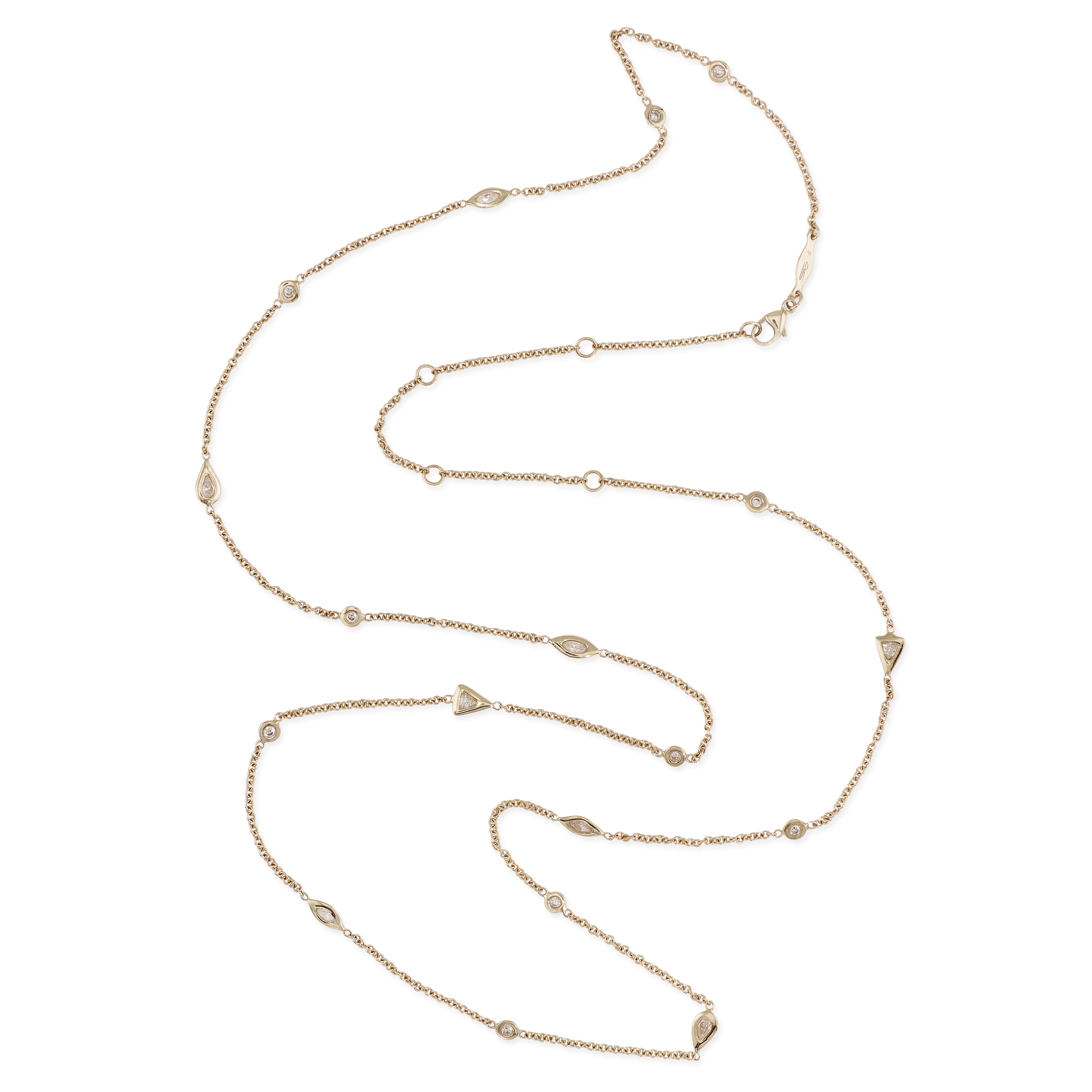 Multi Diamond Shape Belly Chain