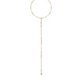 Morganite + Sophia Diamond Smooth Bar Y Necklace