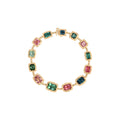 Multi Shape Tourmaline Vintage Bezel Tennis Bracelet