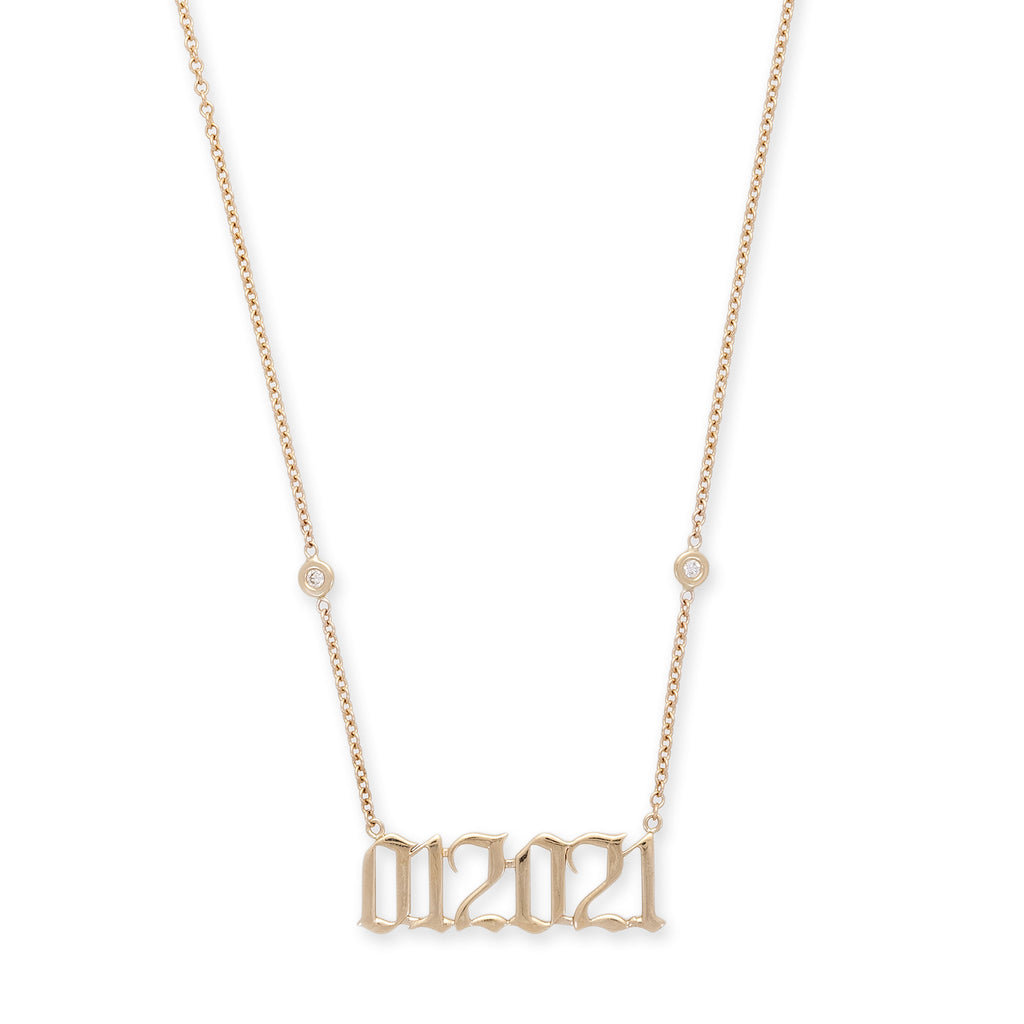 Old English Date Necklace