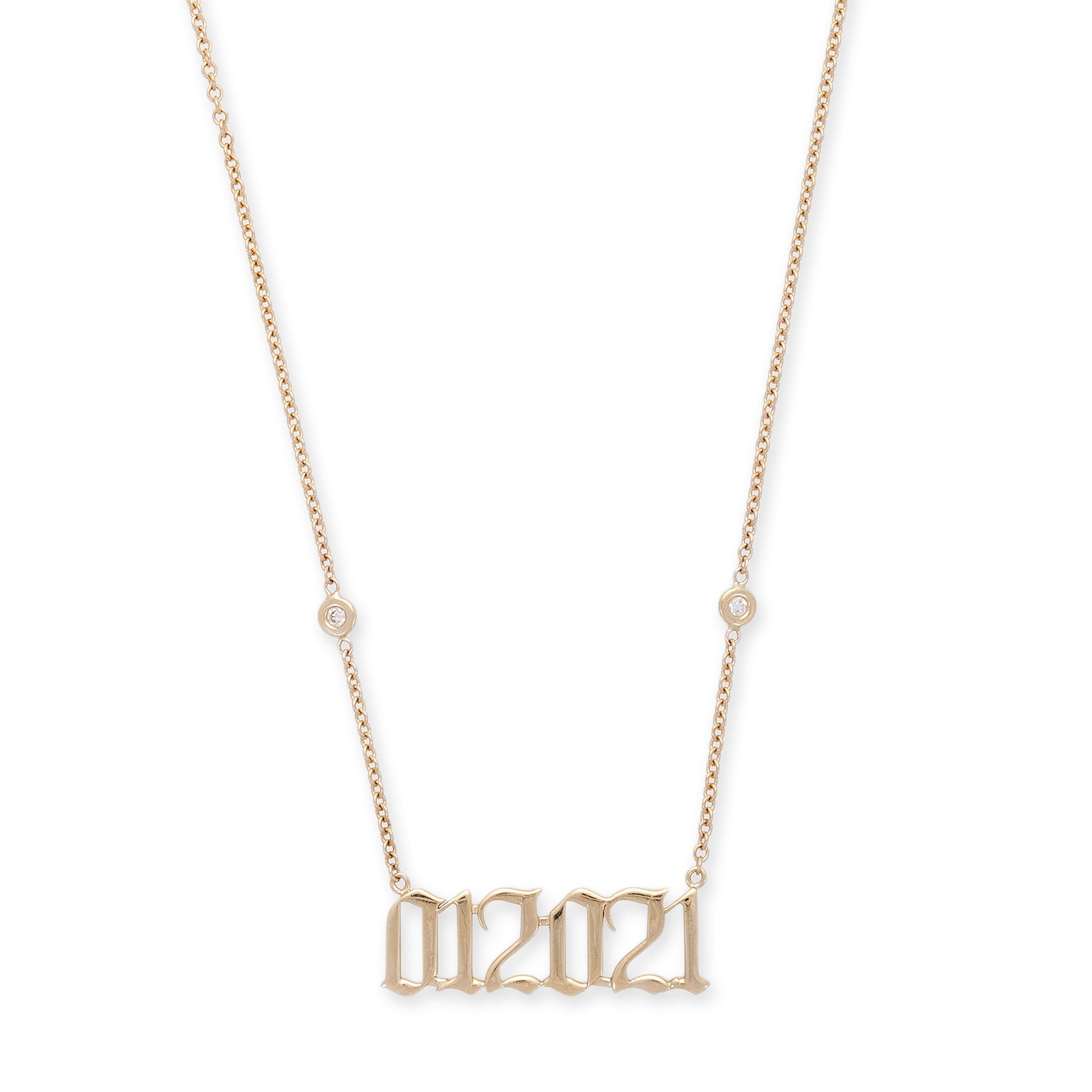 Old English Date Necklace