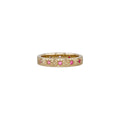 Ombré Pink Sapphire Starburst Eternity Band Ring