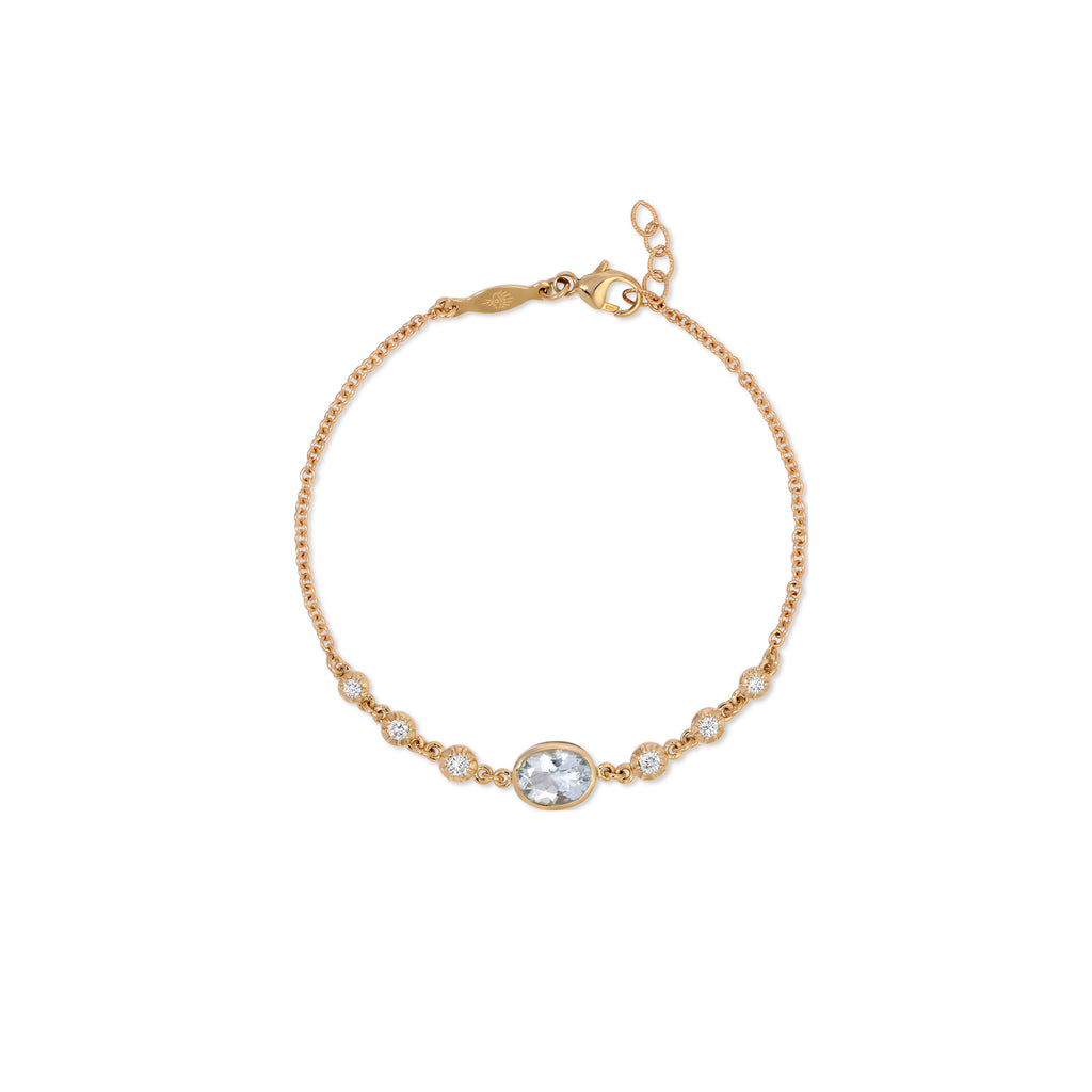 Oval Gemstone Sophia Diamond Bracelet