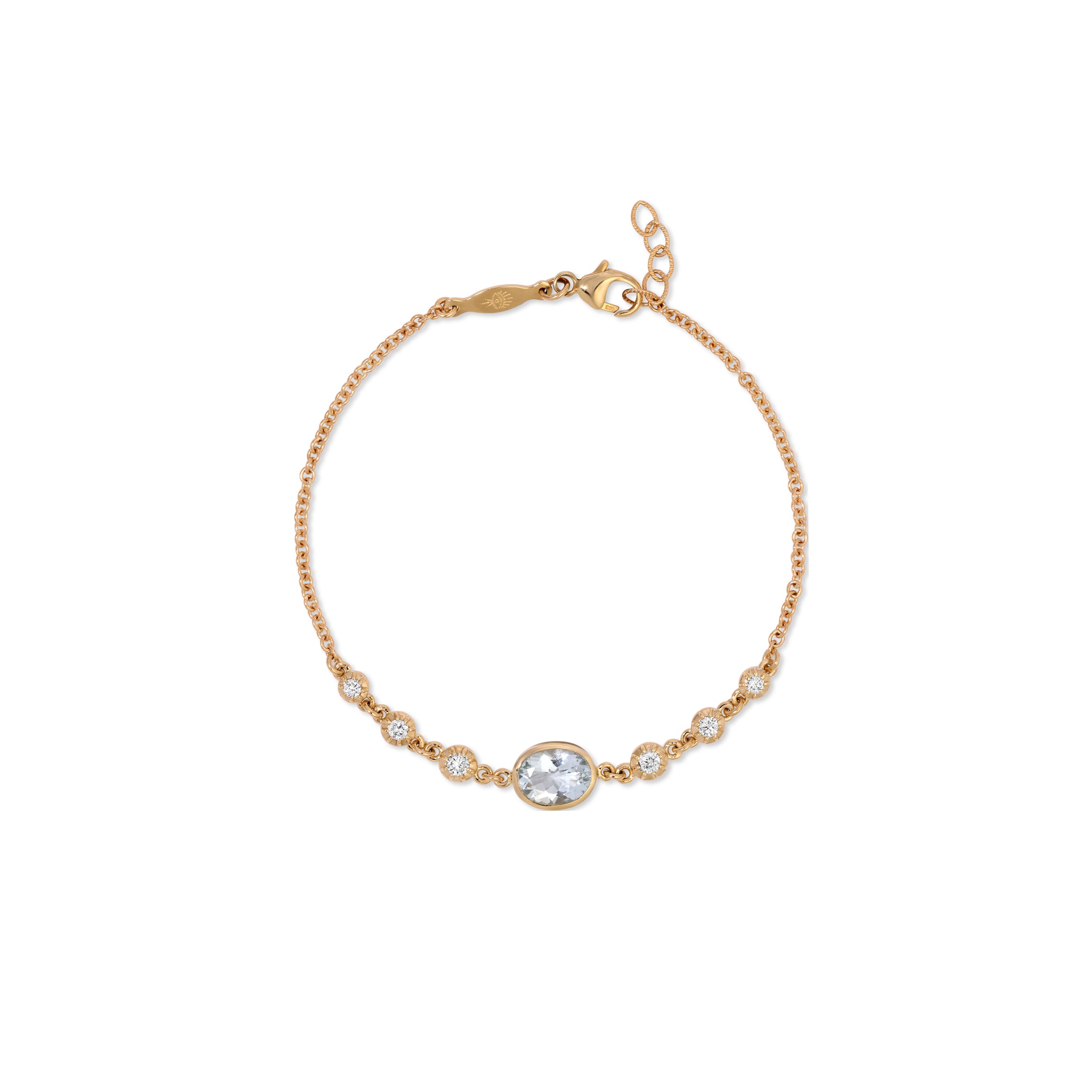 Oval Gemstone Sophia Diamond Bracelet