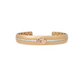 Oval Morganite Center + Graduated Pave Cuff