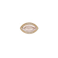 Pave Carved Eye Burst Rose Quartz Marquise Ring