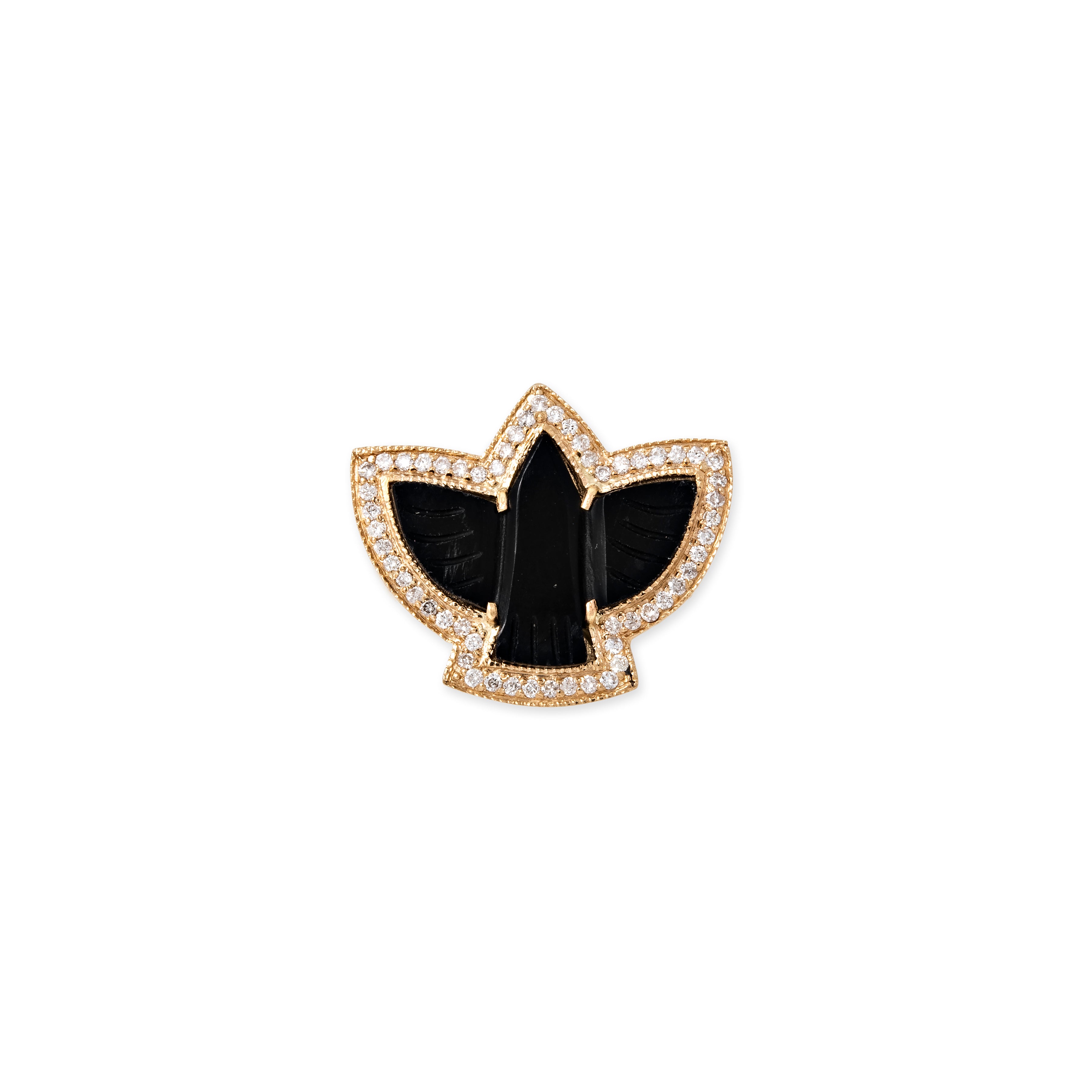 Pavé Baby OnyxThunderbird Ring