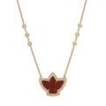 Pave Baby Red Jasper Thunderbird Necklace