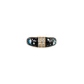 Pave Center Galaxy Onyx + Opal Inlay Dome Ring