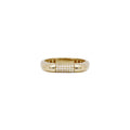 Pave Center Rounded Flat Top Ring