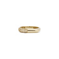 Pave Corner Rounded Flat Top Ring
