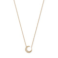 Pavé Diamond Crescent Moon Necklace