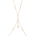 Pave Cross Drip Diamond Bodychain