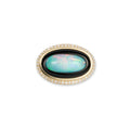 Pave Oval Onyx + Opal Diamond Starburst Ring