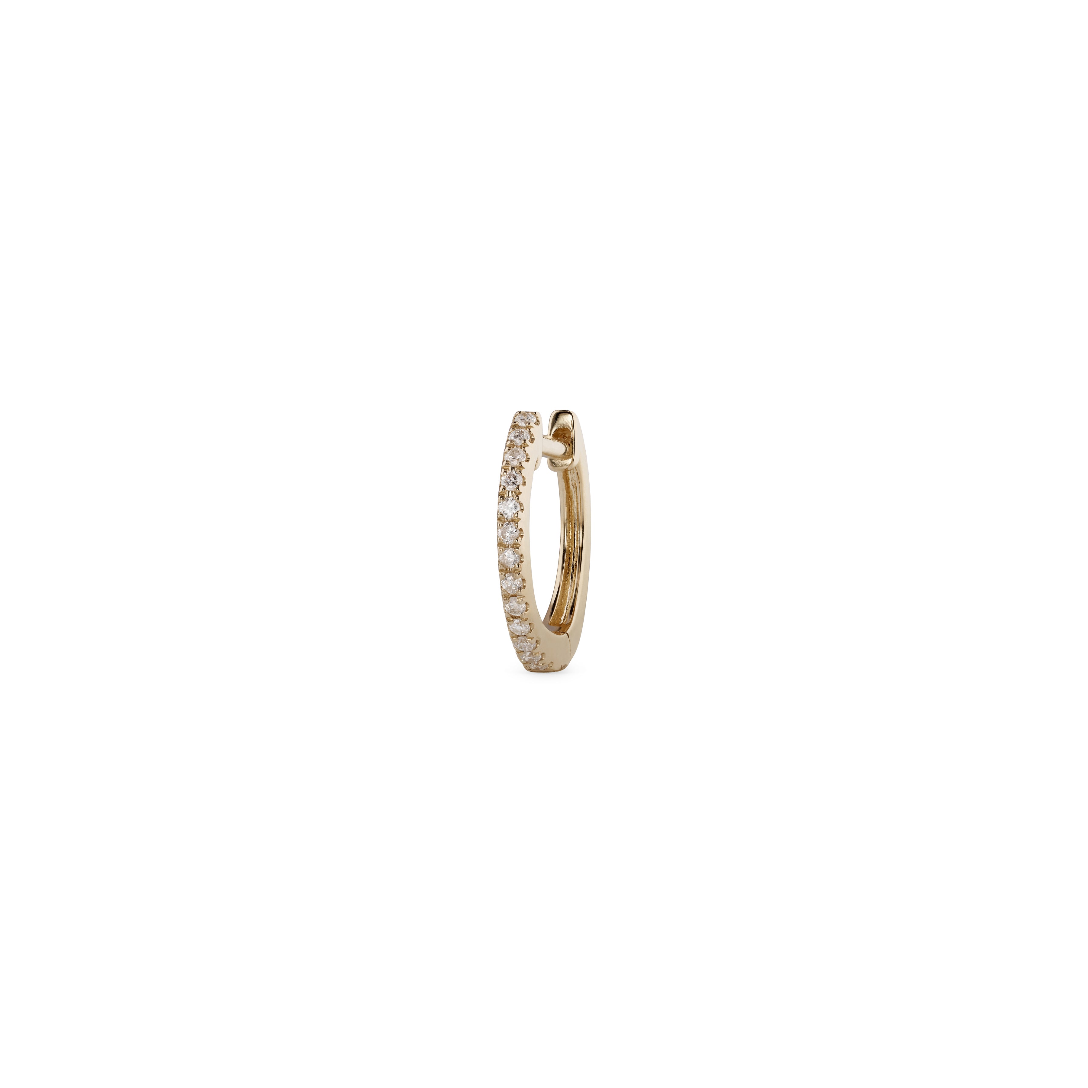 Pave Diamond Mini Hoop