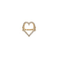 Pave Diamond Outline Heart Ring