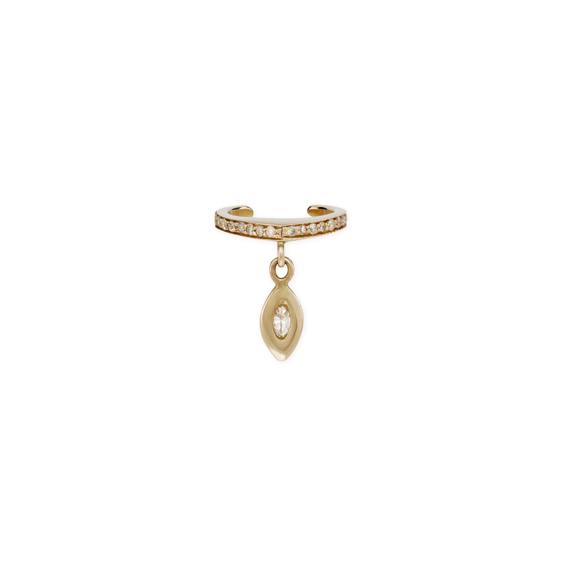 Dangle Marquise Diamond Peak Ear Cuff
