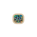 Pave Tie Dye Sweet Leaf Opal Inlay Signet Ring