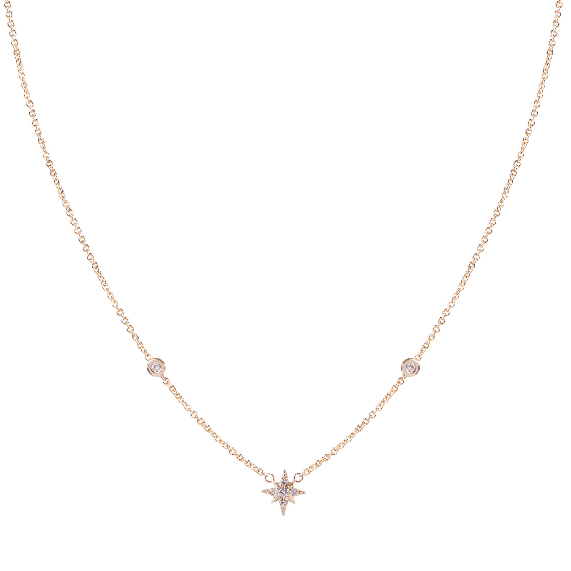 PAVE DIAMOND SHINING STAR NECKLACE