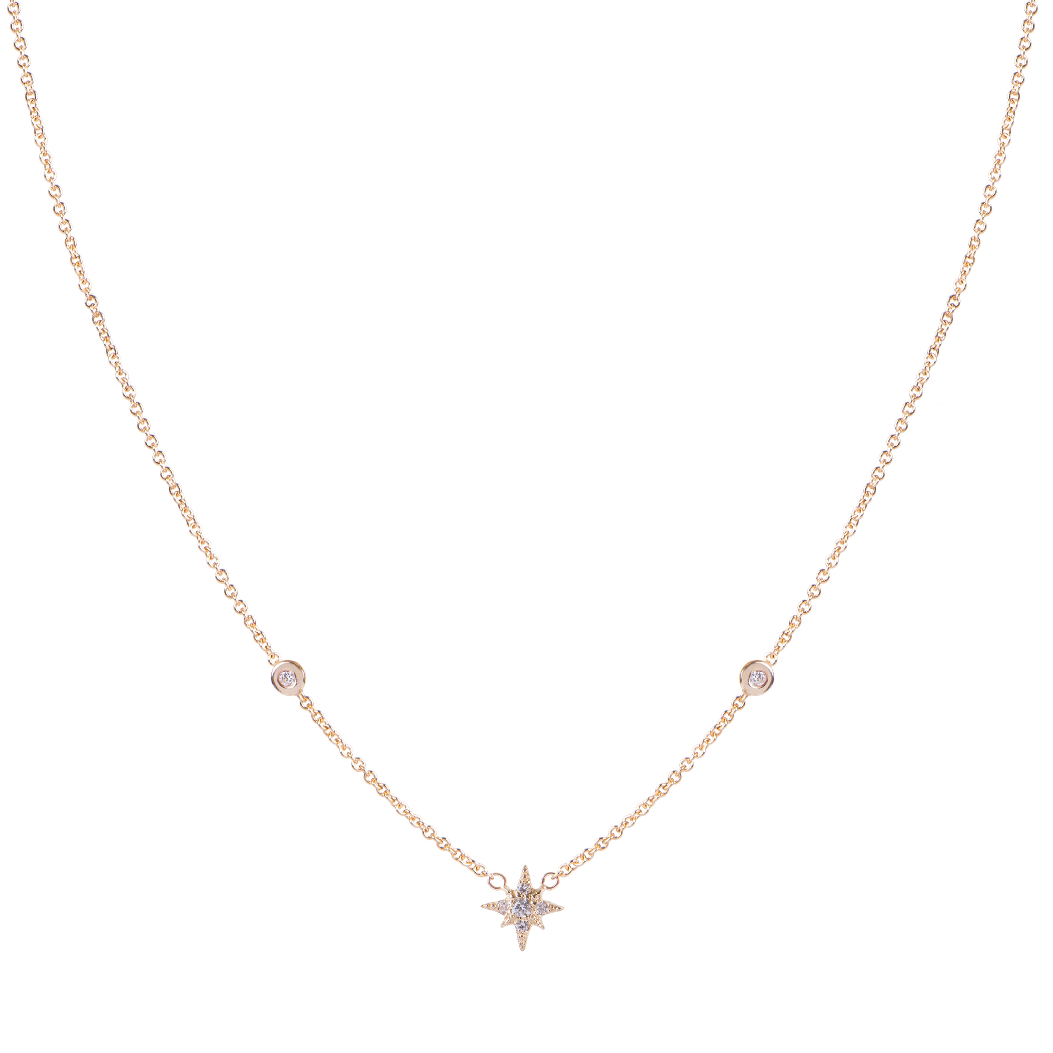 Pavé Diamond Shining Star Necklace