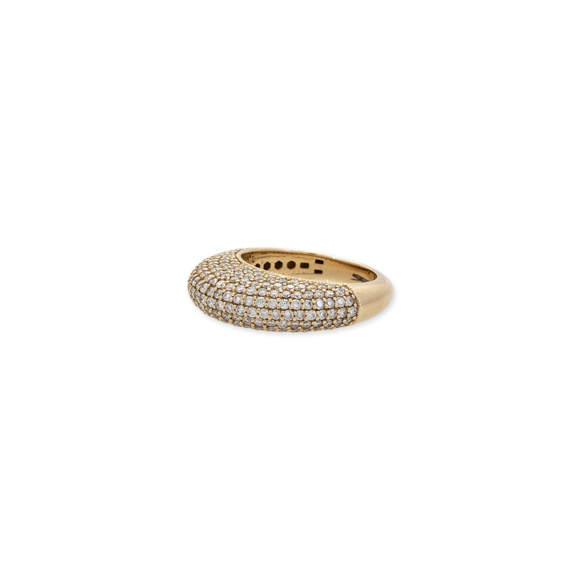 Pave Diamond Tall Dome Ring