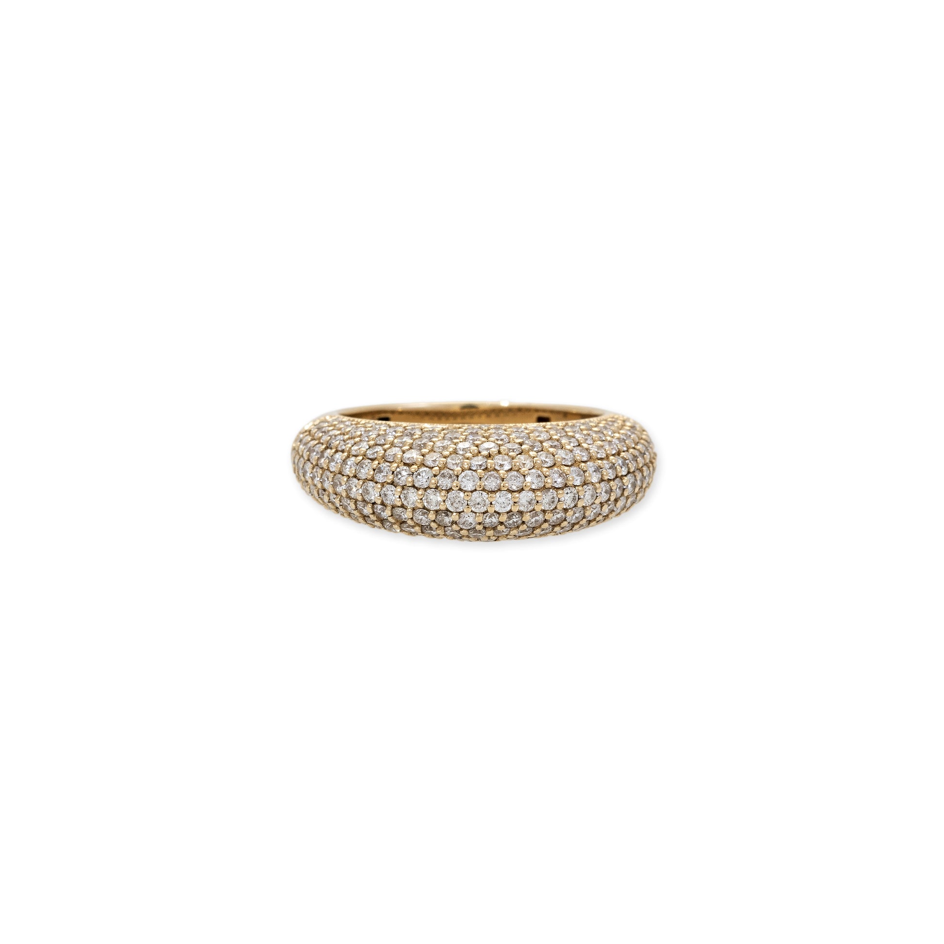 Pave Diamond Tall Dome Ring