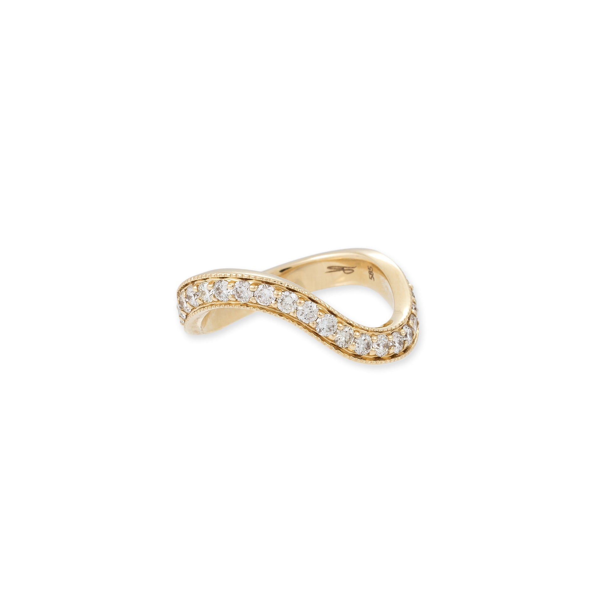 Pave Diamond Multi Wave Ring