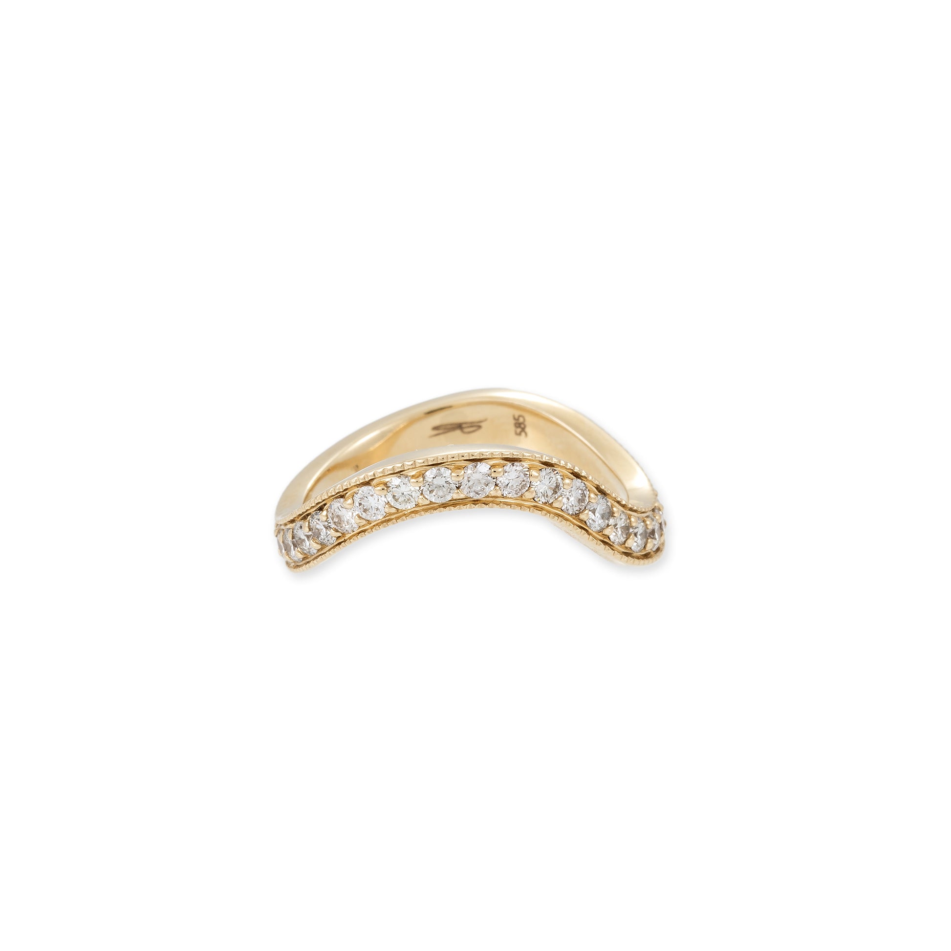 Pave Diamond Multi Wave Ring
