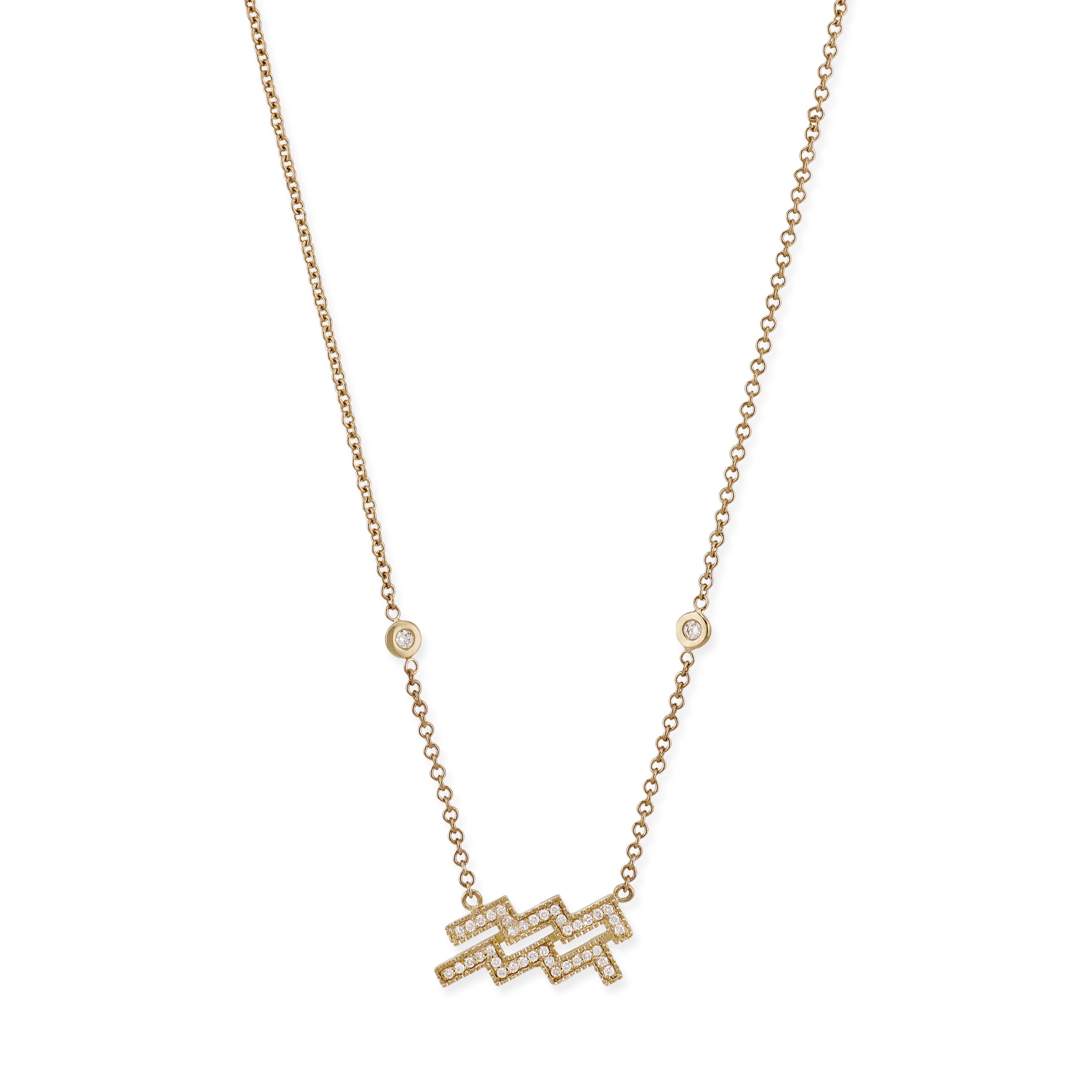 Pave Diamond Zodiac Necklace