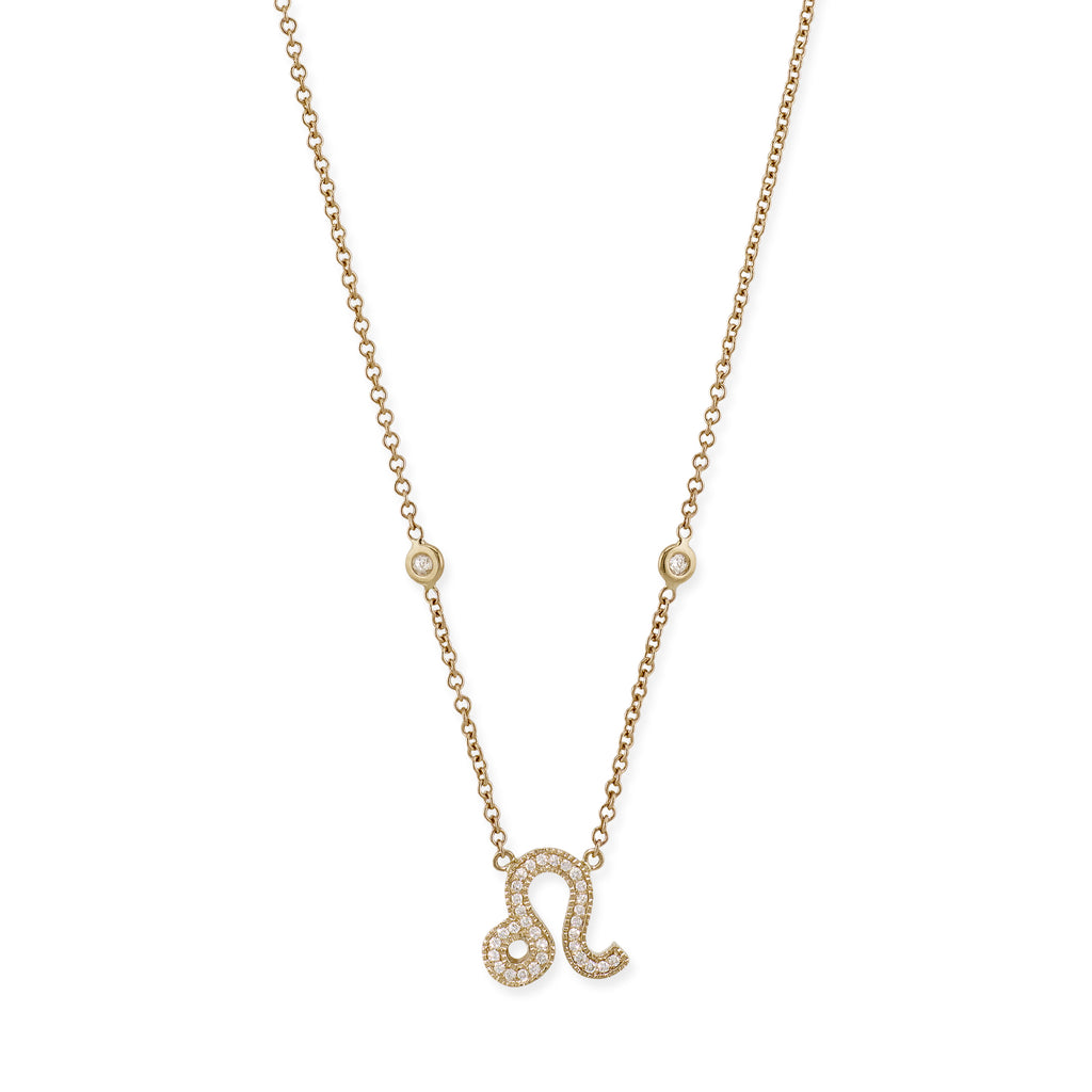Pave Diamond Zodiac Necklace