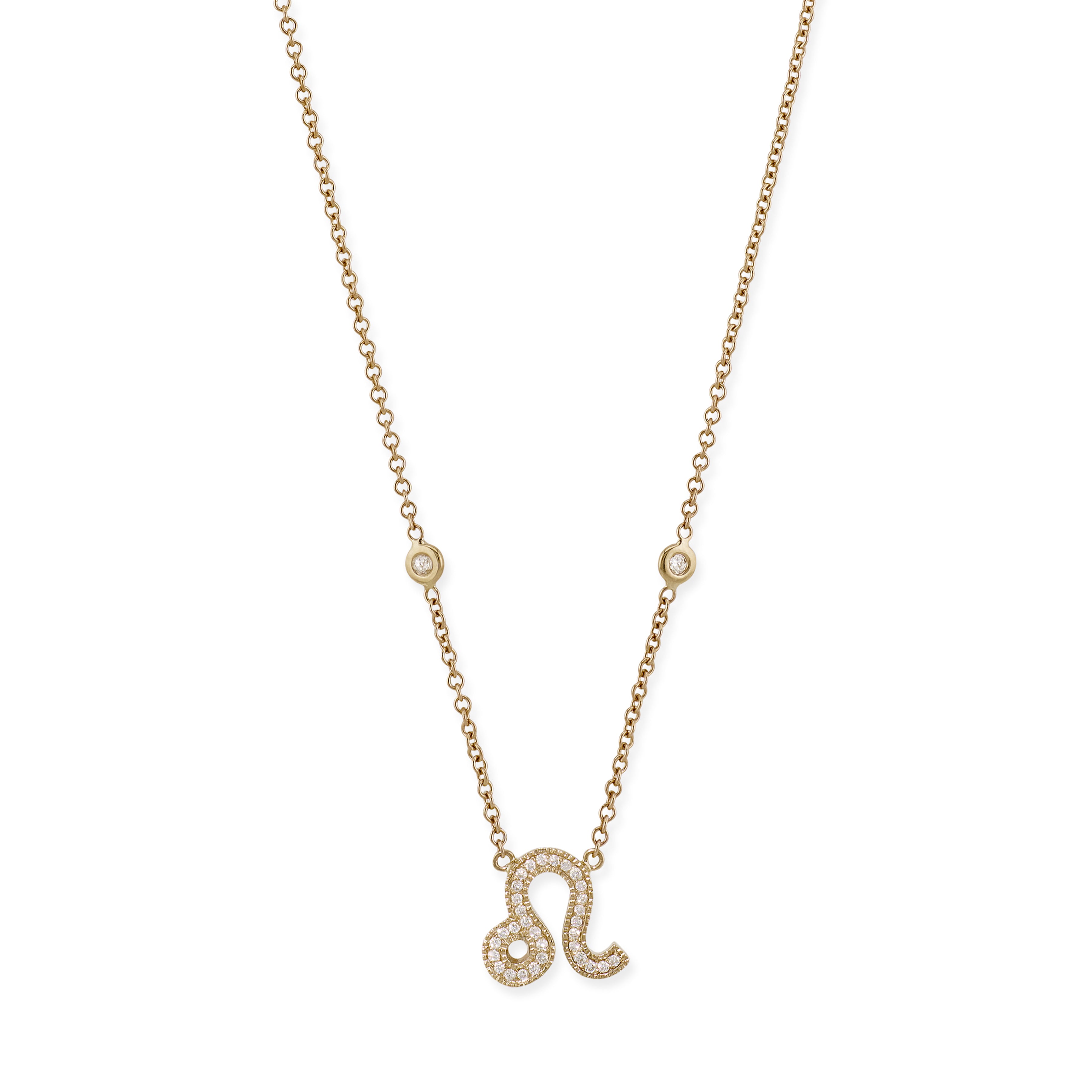 Pave Diamond Zodiac Necklace