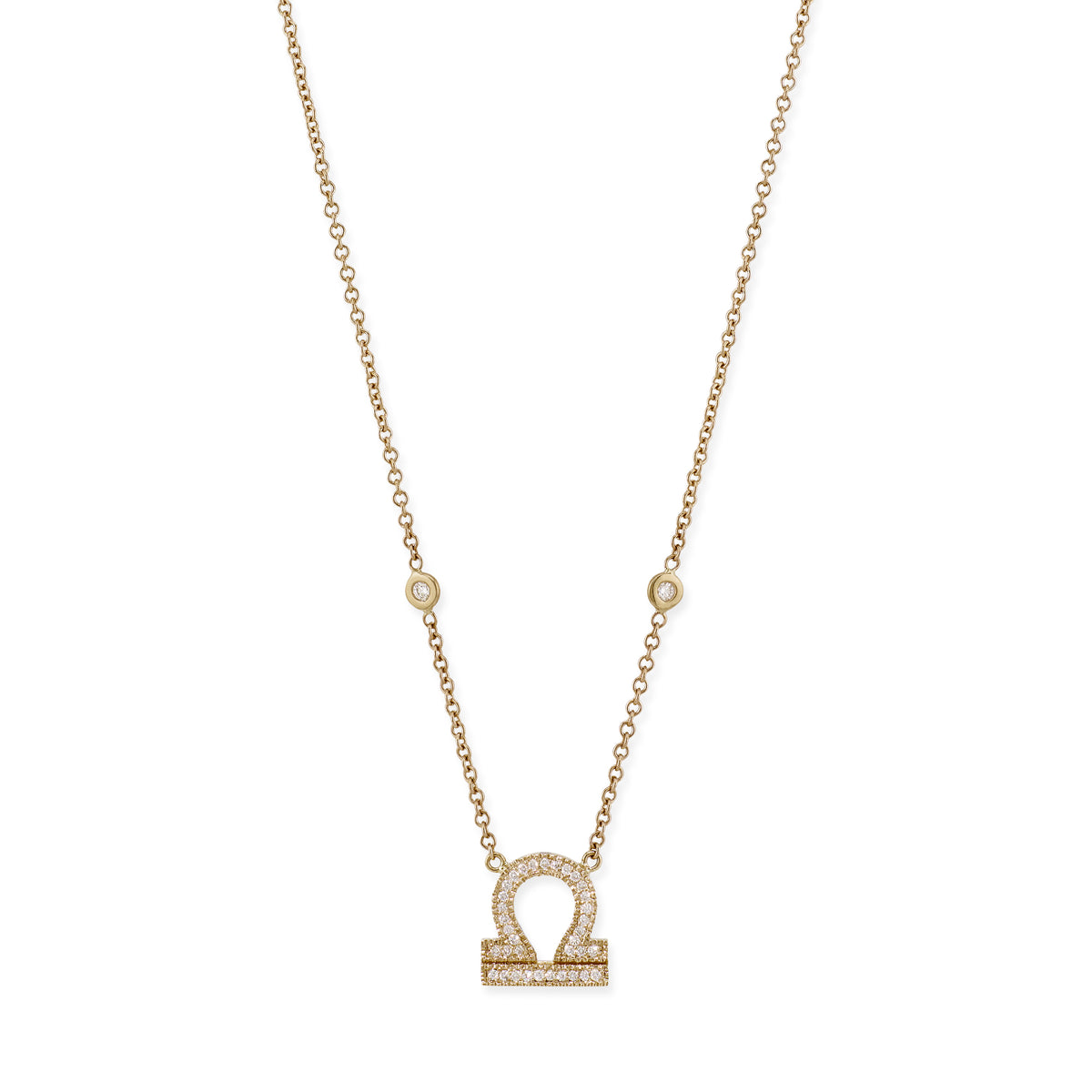 Pave Diamond Zodiac Necklace