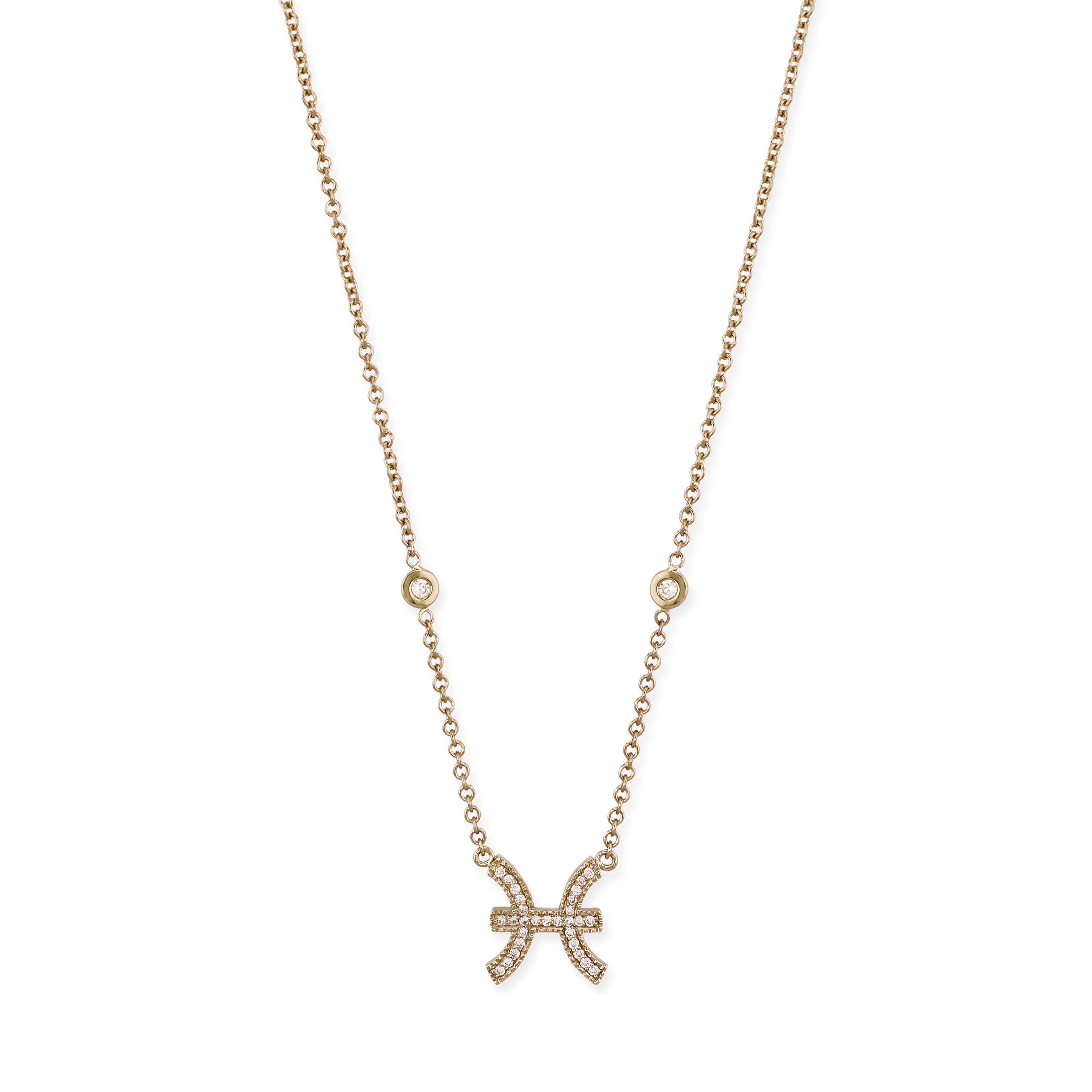 Pave Diamond Zodiac Necklace