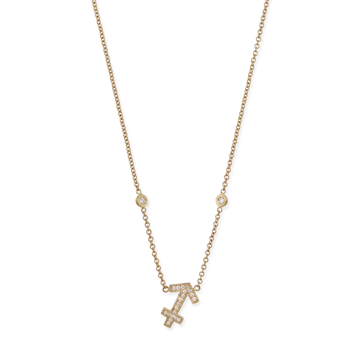 Pave Diamond Zodiac Necklace
