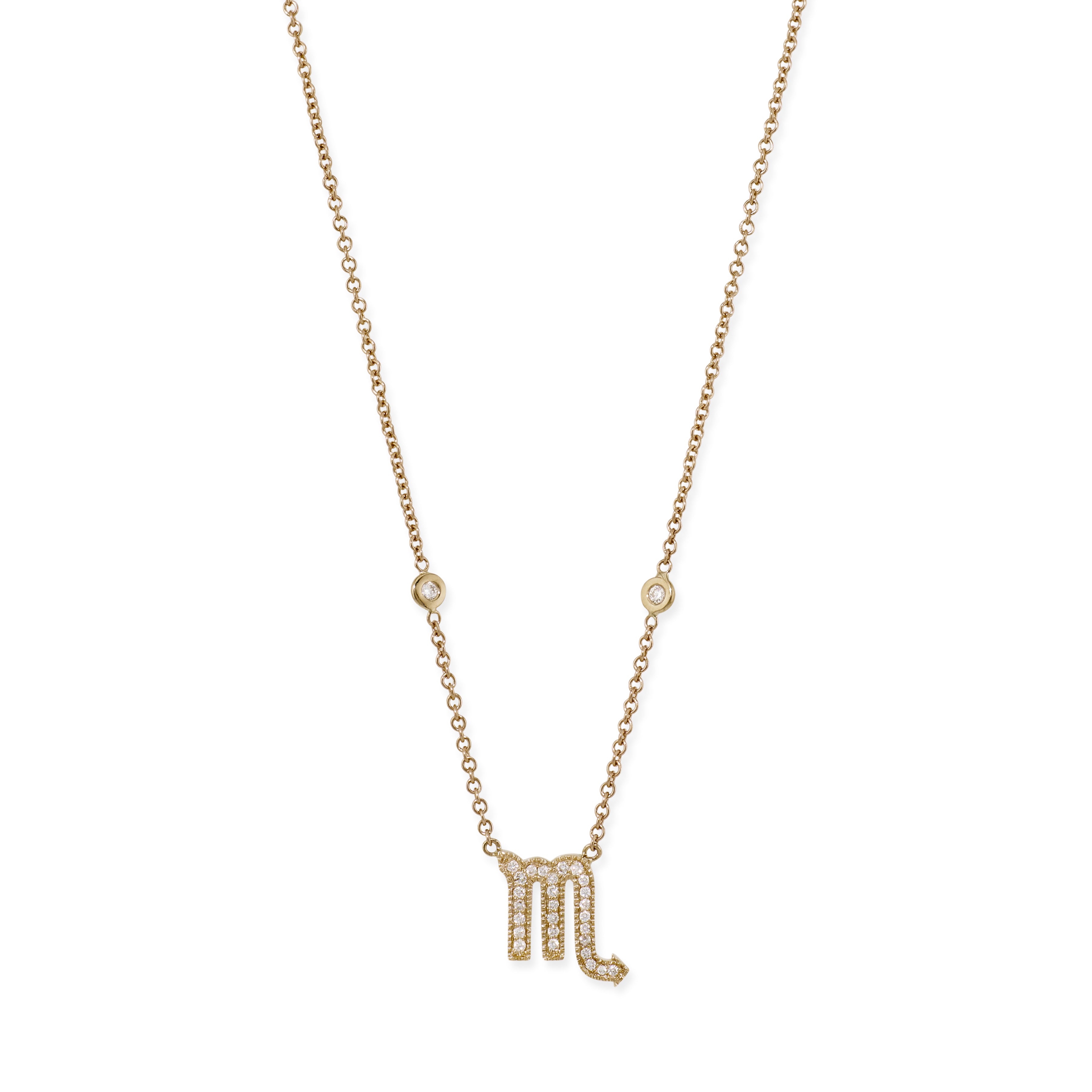 Pave Diamond Zodiac Necklace – Jacquie Aiche